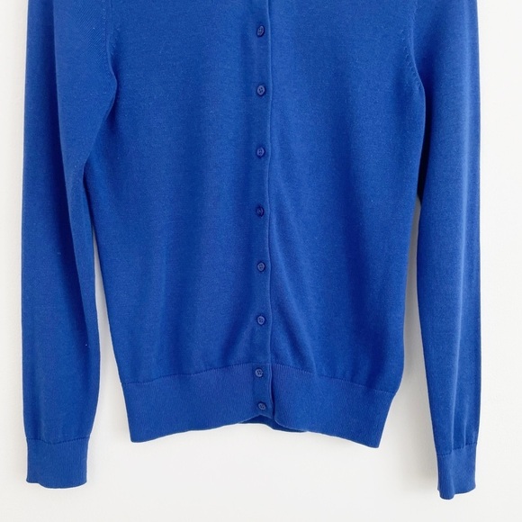 Banana Republic Blue Cotton Blend Button Down Cardigan Size Small - Picture 3 of 15